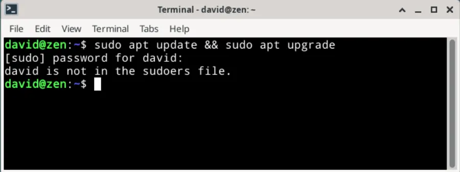 sudoers-error