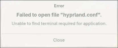error message